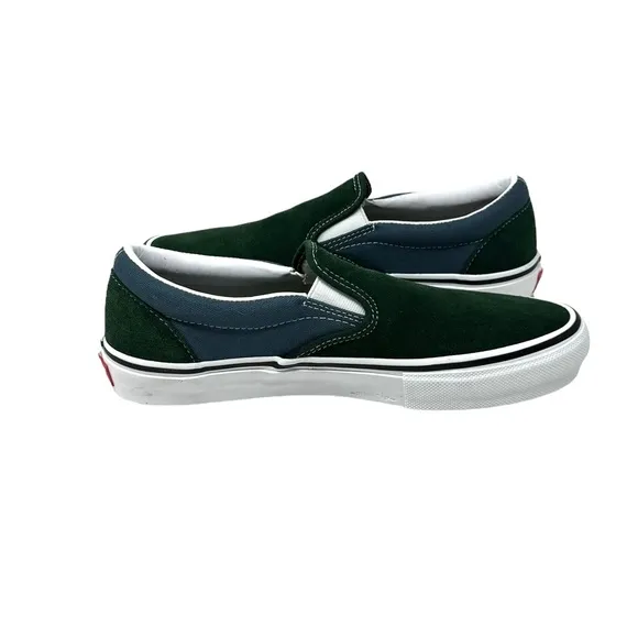 VANS Skate Slip On Shoe Suede Canvas Green Women's Size Sneakers Low VN0A5FCABD6