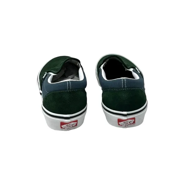 VANS Skate Slip On Shoe Suede Canvas Green Women's Size Sneakers Low VN0A5FCABD6