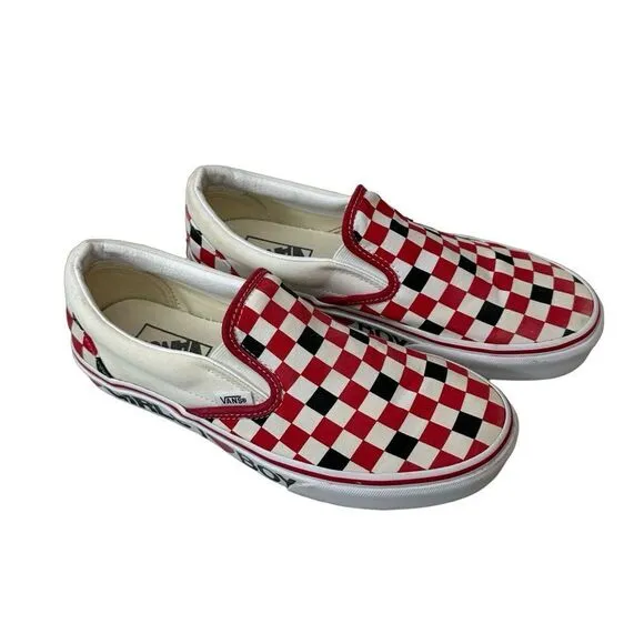 Vans Slip-On I Heart 'White Red' Size 8.5