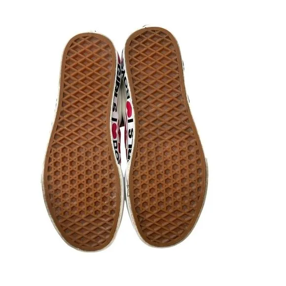Vans Slip-On I Heart 'White Red' Size 8.5