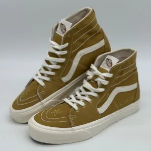 Vans Tan and White High-Top Skate Sneakers