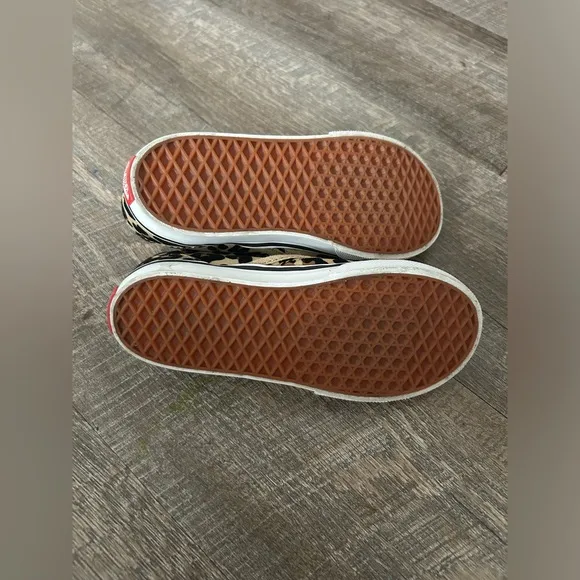 Vans Toddler Girls Leopard Print Slip-On Shoes Size 10c