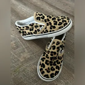 Vans Toddler Girls Leopard Print Slip-On Shoes Size 10c