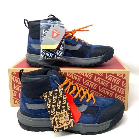 VANS Ultrarange Exo Hi MTE Women Boot Hiking Blue Black Nubuck Shoes VN0A5KS5LKV