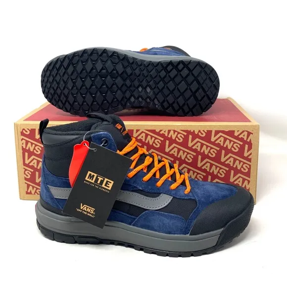 VANS Ultrarange Exo Hi MTE Women Boot Hiking Blue Black Nubuck Shoes VN0A5KS5LKV