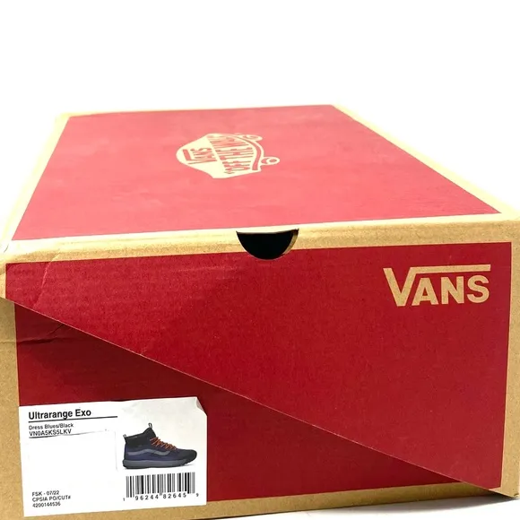 VANS Ultrarange Exo Hi MTE Women Boot Hiking Blue Black Nubuck Shoes VN0A5KS5LKV