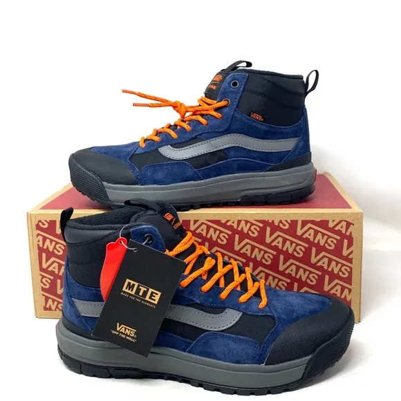 VANS Ultrarange Exo Hi MTE Women Boot Hiking Blue Black Nubuck Shoes VN0A5KS5LKV