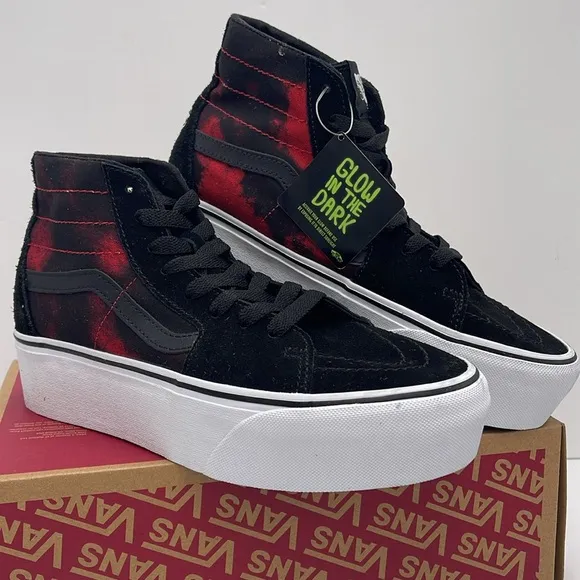 Vans WMNS Glow in the Dark High-Top Platform Sneakers Sk8-Hi Tapered Stackform