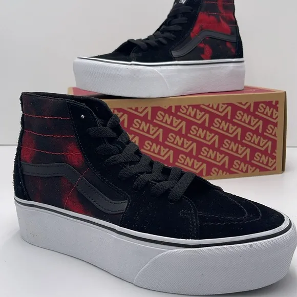 Vans WMNS Glow in the Dark High-Top Platform Sneakers Sk8-Hi Tapered Stackform