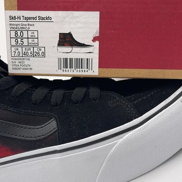 Vans WMNS Glow in the Dark High-Top Platform Sneakers Sk8-Hi Tapered Stackform