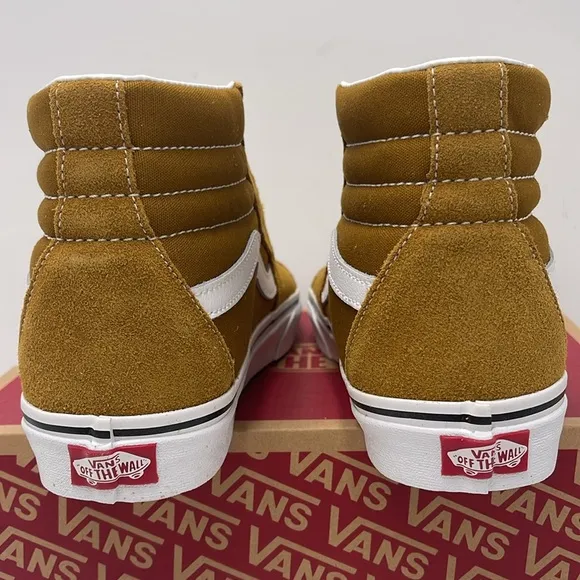 Vans WMNS High-Top Sneakers in Mustard White Sk8-HiColor Theory Golden Brown