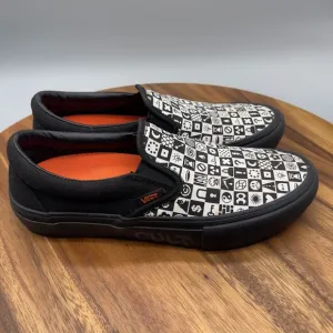 VANS x Cult Slip On Pro Black Checker Mens Size 7 Checkerboard