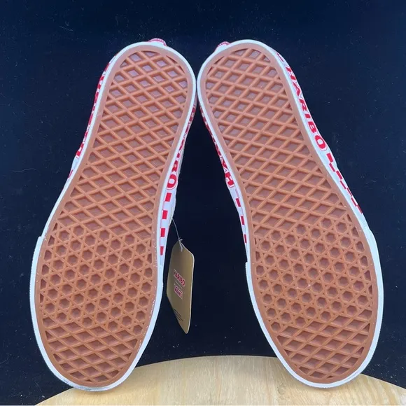 Vans x Haribo Gummy Classic Slip-On Shoes White Gold Womens Size 8 Sneaker New