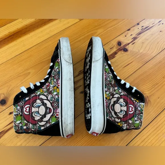VANS x NINTENDO SUPER MARIO SK8-HI LIMITED EDITION HIGH TOP HI-TOP SNEAKERS