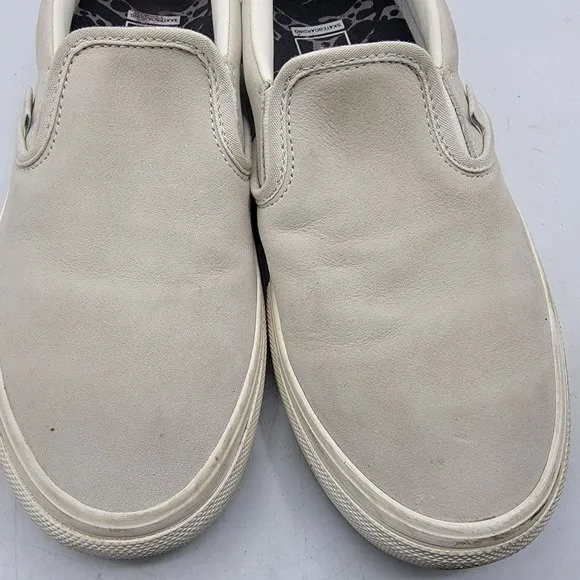 Vans x Public Skate Slip On Mens 8 White Skateboarding Shoes Out The Public Eye