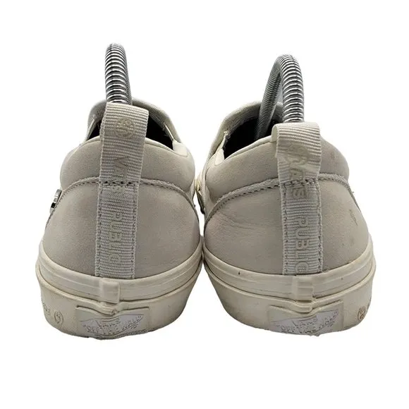 Vans x Public Skate Slip On Mens 8 White Skateboarding Shoes Out The Public Eye
