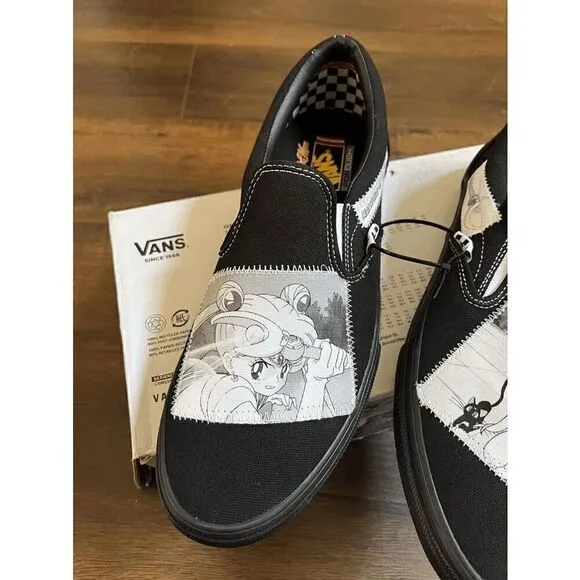 Vans x Sailor Moon Skate Slip-On Pretty Guardians Pop Cush Men's Size 13