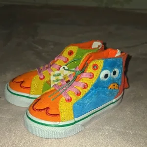 VANS x SESAME STREET Sk8-hi Zip Cookie Monster Oscar Grouch Toddler 5.0 *nwt