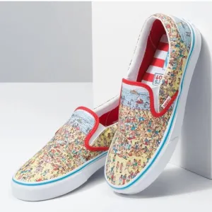 Vans x Where's Waldo Slip-On Shoes  NEW!