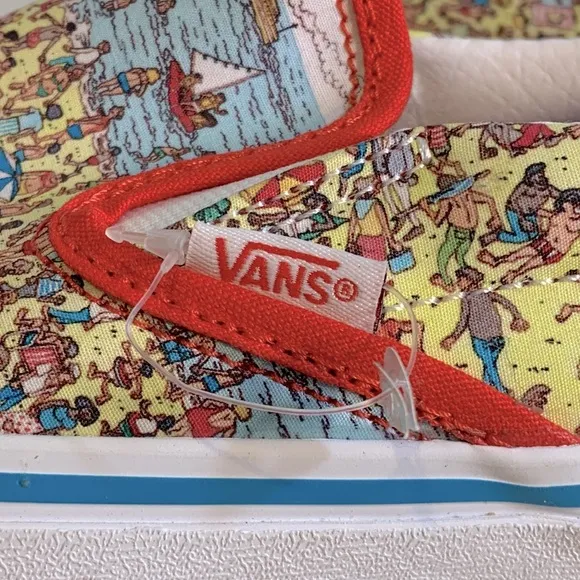 Vans x Where's Waldo Slip-On Shoes  NEW!
