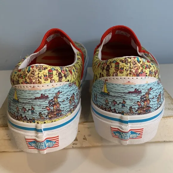 Vans x Where's Waldo Slip-On Shoes  NEW!