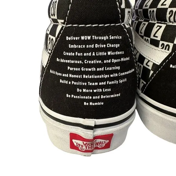 Vans X Zappos 20th Anniversary Old Skool skate Hi-Tops, Men s 9.5 women’s 11