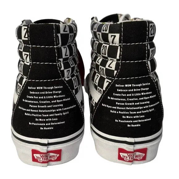 Vans X Zappos 20th Anniversary Old Skool skate Hi-Tops, Men s 9.5 women’s 11