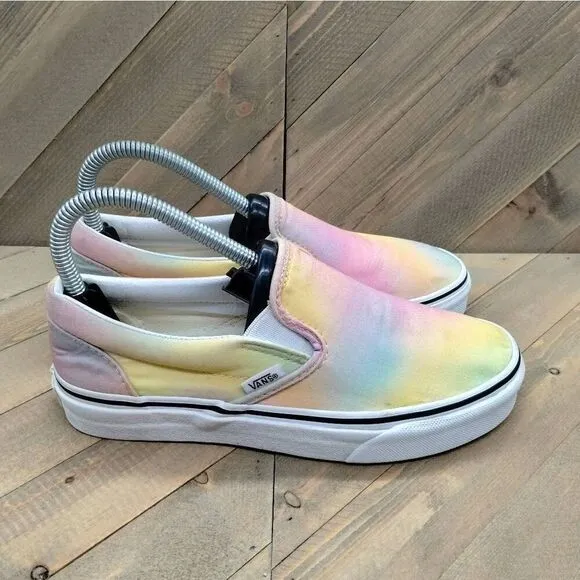 Vans Classic Slip On Aura Shift Multicolor‎ Casual Sneakers Womens Size 6.5