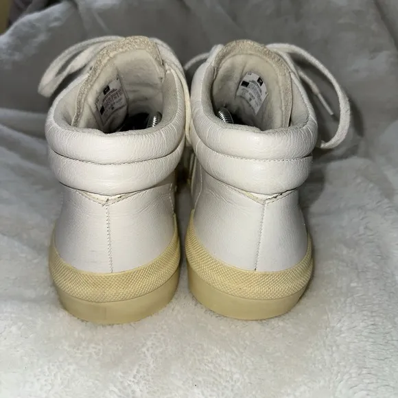 VEJA Minotaur High Top Sneakers Men's 10.5 Shoes Leather White Pierre Butter