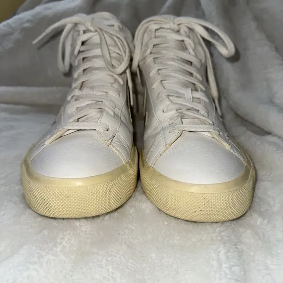 VEJA Minotaur High Top Sneakers Men's 10.5 Shoes Leather White Pierre Butter