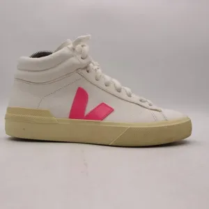 Veja Minotaur High Top Sneakers Women's 7 Shoes Leather White Pink Shoes