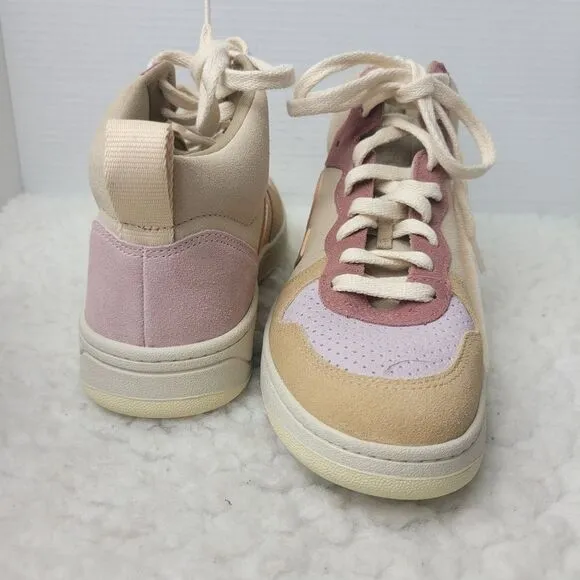 Veja Women's High-Top Sneakers - Pink and Beige