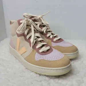 Veja Women's High-Top Sneakers - Pink and Beige