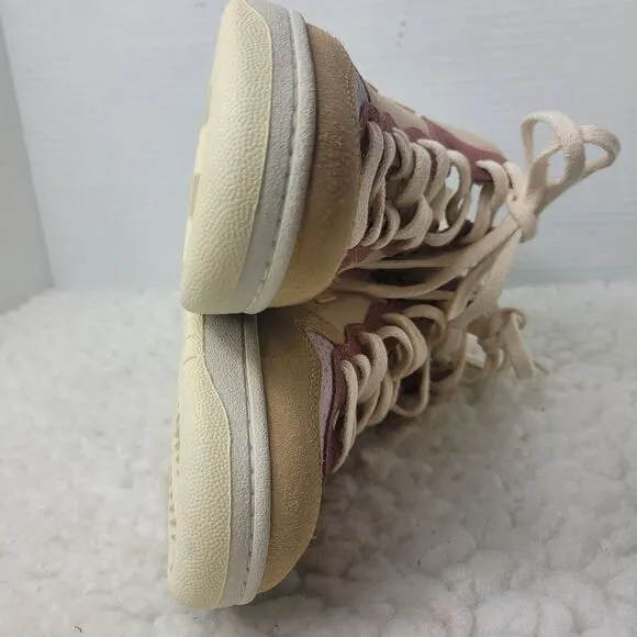Veja Women's High-Top Sneakers - Pink and Beige