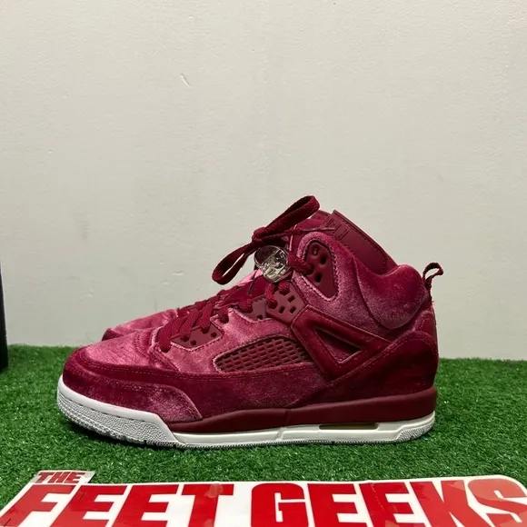 Velvet High-Top Sneakers in Rich Burgundy