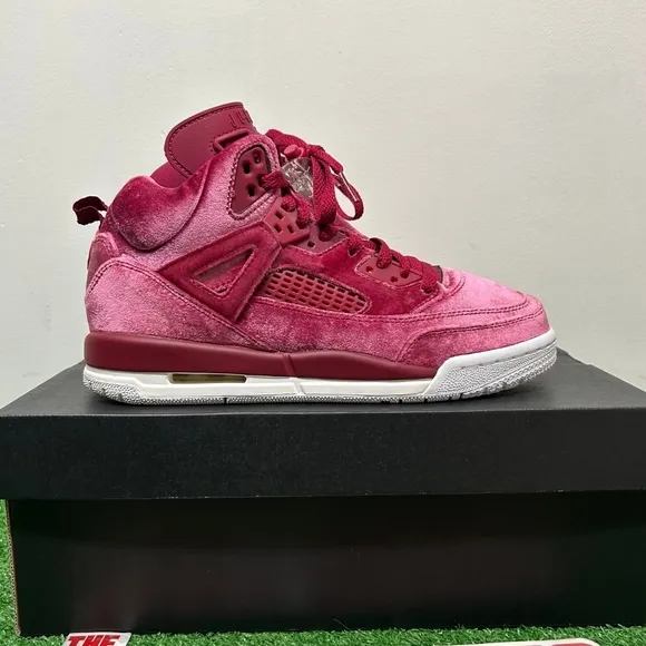 Velvet High-Top Sneakers in Rich Burgundy