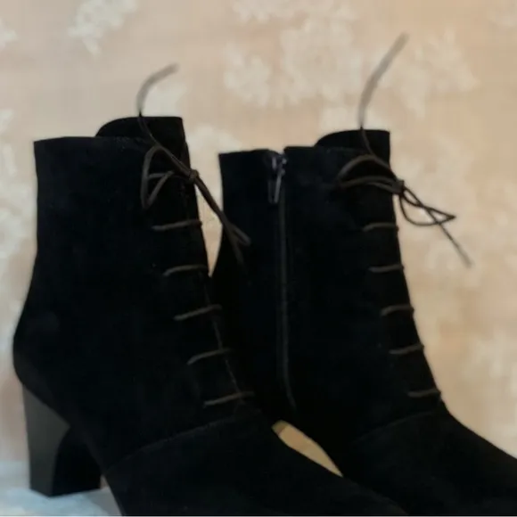 Vero Cuoio || Luxury Italian Leather Steampunk Lace Up Heeled Granny Boots 7.5