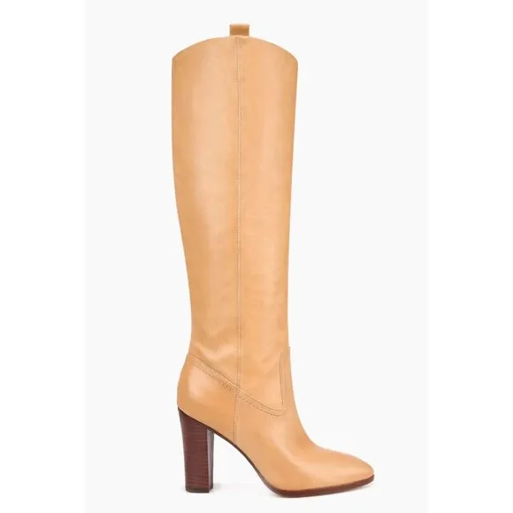 Veronica Beard Vesper 95MM Leather Knee-High Boots Size 7