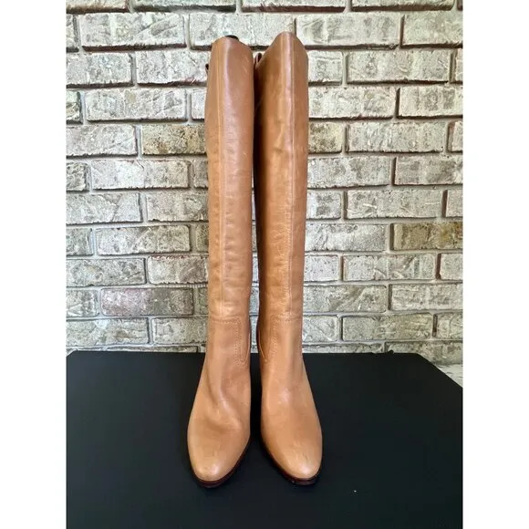 Veronica Beard Vesper 95MM Leather Knee-High Boots Size 7