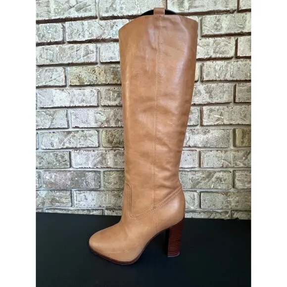 Veronica Beard Vesper 95MM Leather Knee-High Boots Size 7