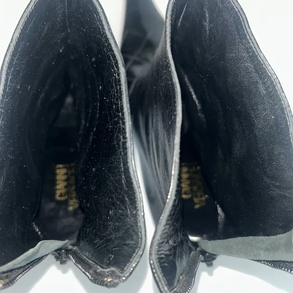 Versace Black Heeled Boots With Stiletto Heel