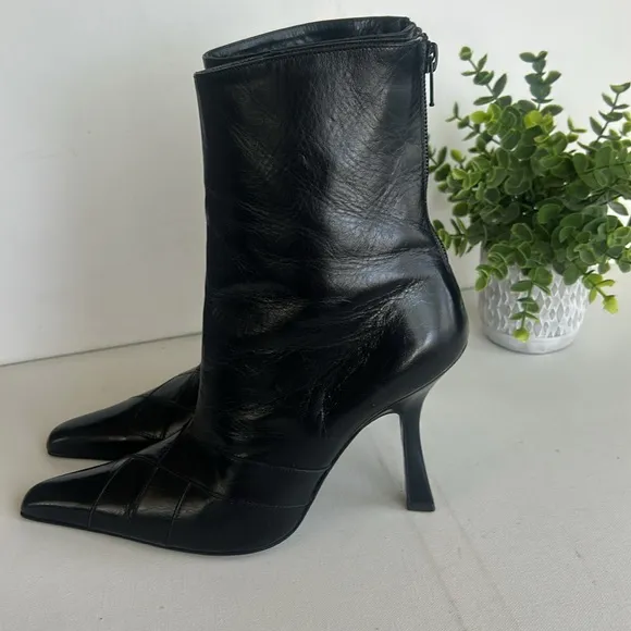 Versace Black Heeled Boots With Stiletto Heel