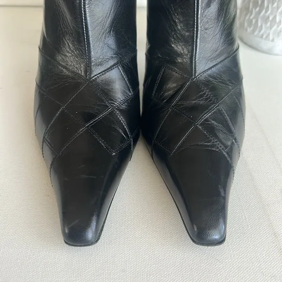 Versace Black Heeled Boots With Stiletto Heel