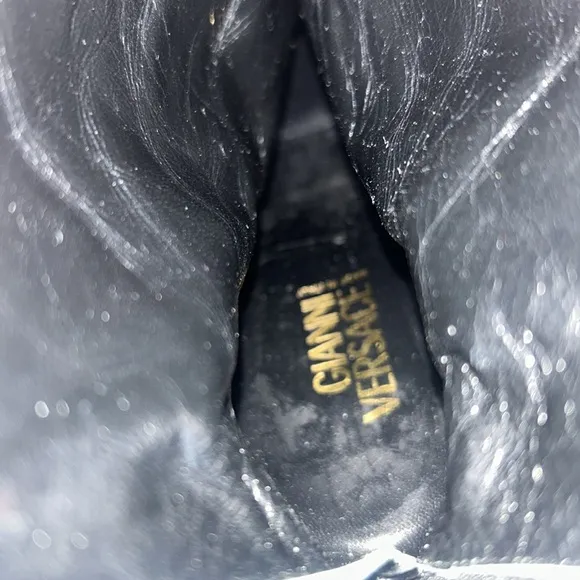Versace Black Heeled Boots With Stiletto Heel