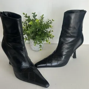 Versace Black Heeled Boots With Stiletto Heel