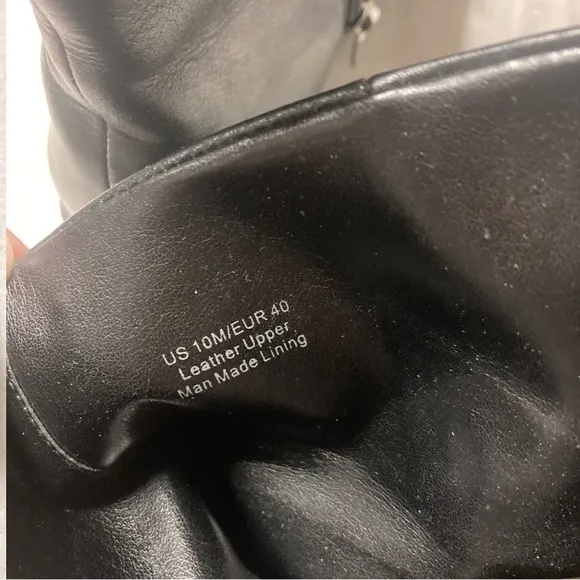 Via Spiga Ankle Boots Heeled Almond Toe Black Leather Sz 10