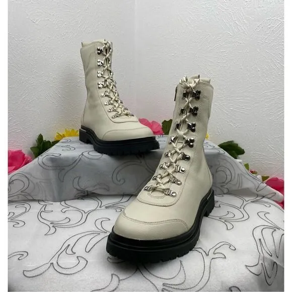 Via Spiga/Tavvi Hiker Boots/White/Size 10