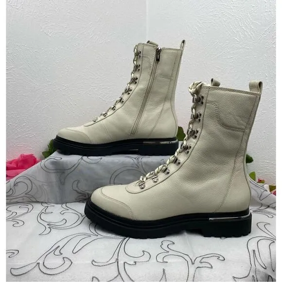 Via Spiga/Tavvi Hiker Boots/White/Size 10