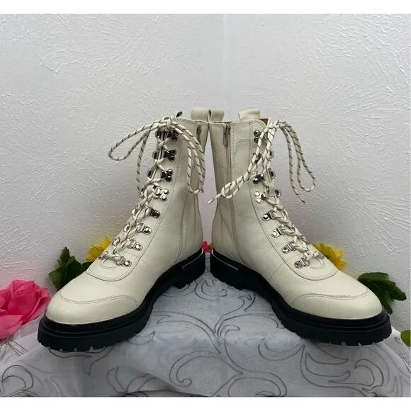 Via Spiga/Tavvi Hiker Boots/White/Size 10