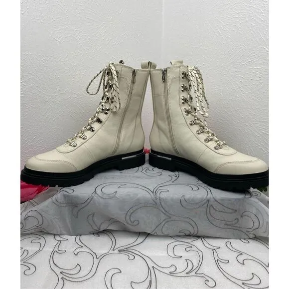 Via Spiga/Tavvi Hiker Boots/White/Size 10
